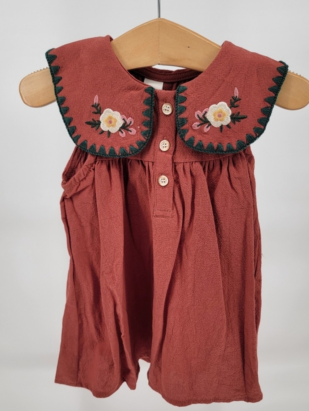 NWT Cozy Cub Spanish Style Embroidery Embroidered Dress Flowers 9-12M